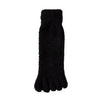 Calcetas largas térmicas barefoot color negro con diseño de cinco dedos independientes para invierno.