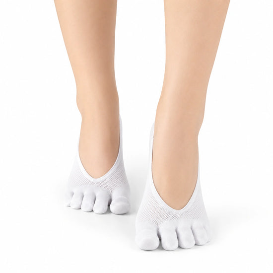 Calcetines con dedos invisibles color blanco unicolor Sowilo, protectores cortos de algodón transpirable ideales para uso escolar o deportivo en Chile.