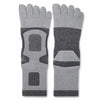 Calcetines con dedos chile en color gris bicolor Sowilo, medias largas deportivas con separación anatómica que liberan la presión del empeine.