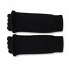 Par de calcetines con separadores de dedos Sowilo negros, accesorio corrector de pisada y alineación de dedos para uso post-entrenamiento barefoot.