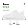 Calzado barefoot transpirable cuero sintetico blanco — zapatilla minimalista mujer Chile