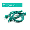 Cordones elásticos para zapatos ergonómicos color turquesa marca Sowilo, cordón flexible con tanca de ajuste de resorte disponible en Santiago.