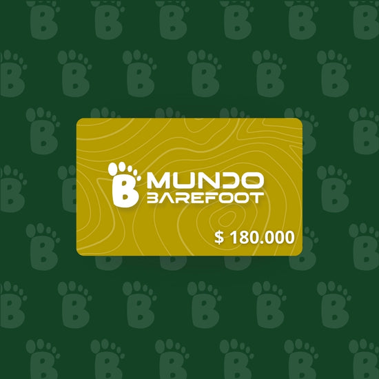 Gift card Mundo Barefoot 180.000 — regalo ideal en calzado barefoot y minimalista Chile