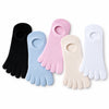 Pack de calcetines de cinco dedos invisibles unicolor Sowilo en negro, celeste, rosa, beige y blanco para calzado barefoot en Chile.