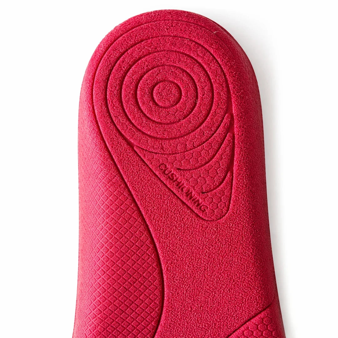 Plantillas SOWILO con tecnología de gel para absorción de impactos, vista inferior que muestra los puntos de soporte flexible.
