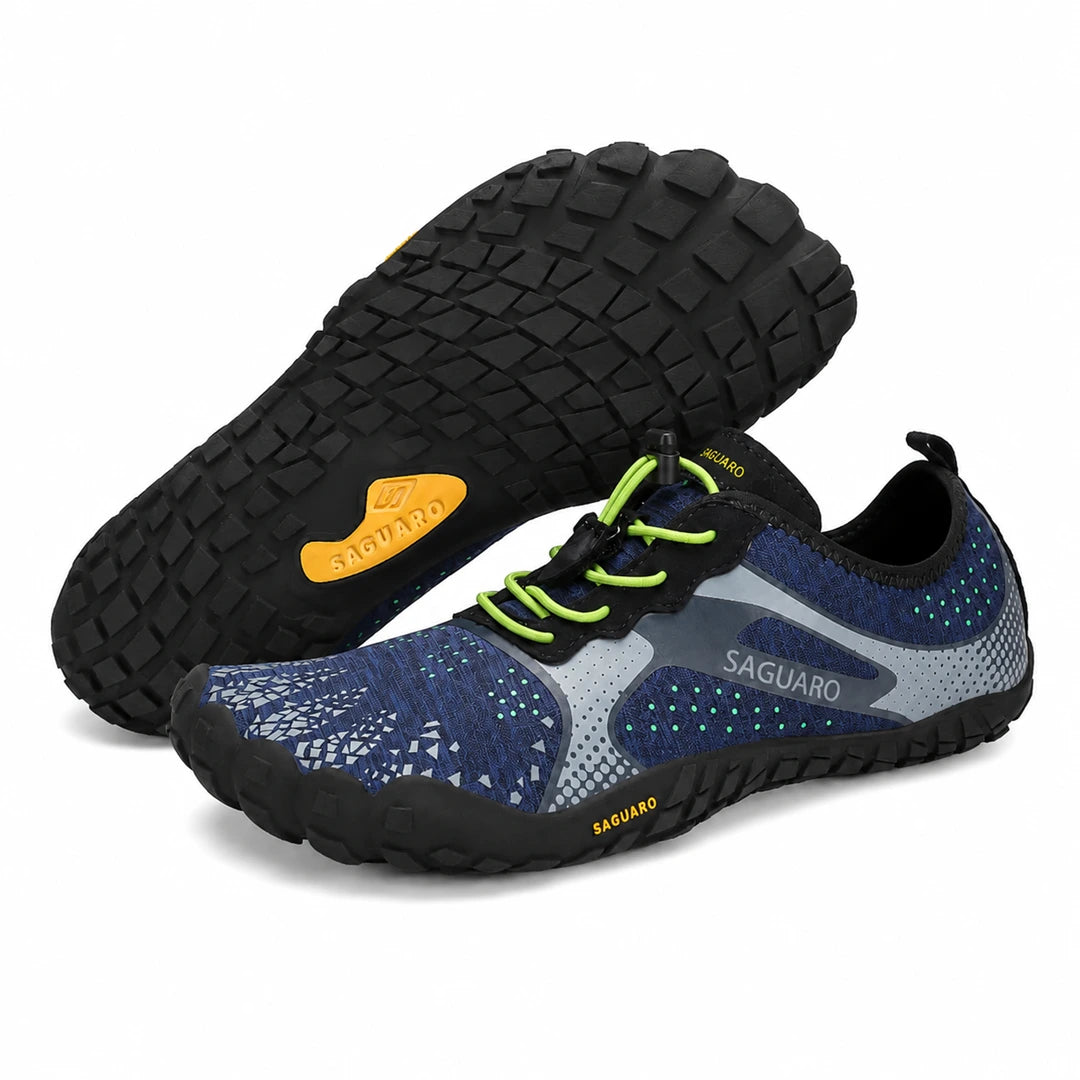 Zapatillas Saguaro Fast I azul mostrando suela y lateral juntas.