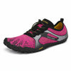 Zapatilla Saguaro Fast I rosa vista diagonal con diseño minimalista deportivo.