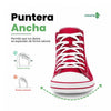 Vista superior de zapatilla barefoot mujer Saguaro Roam I resaltando puntera ancha.