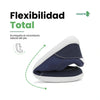 Zapatilla Saguaro Stellar II azul doblada demostrando flexibilidad propia del calzado barefoot.