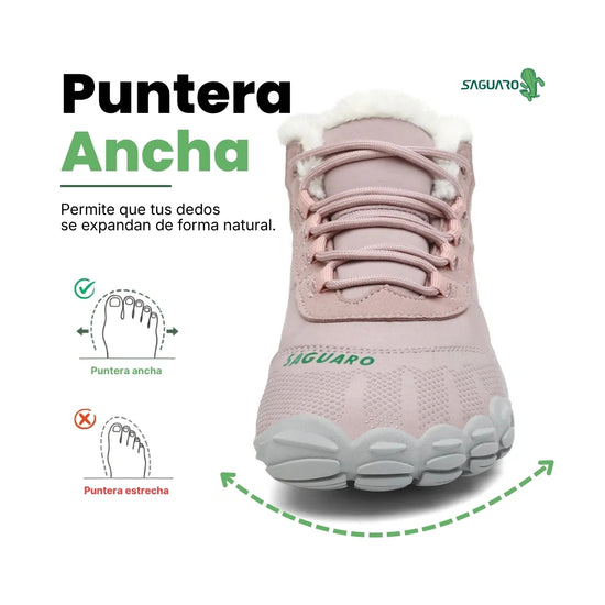 Will I rosa vista frontal con puntera ancha ergonómica.