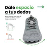 Zapatillas Smart I grises vista frontal destacando puntera ancha ergonómica.