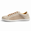 MOKA trama cuero mujer vista lateral — zapato barefoot artesanal suela plana Chile