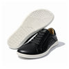 MOKA cuero negro trama vista par suela — zapato barefoot artesanal par completo mujer Chile