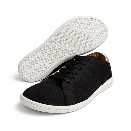MOKA cuero negro barefoot vista par suela — zapato artesanal par completo mujer Chile