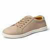 MOKA cuero beige mujer vista principal — zapato barefoot artesanal color beige hecho en Chile