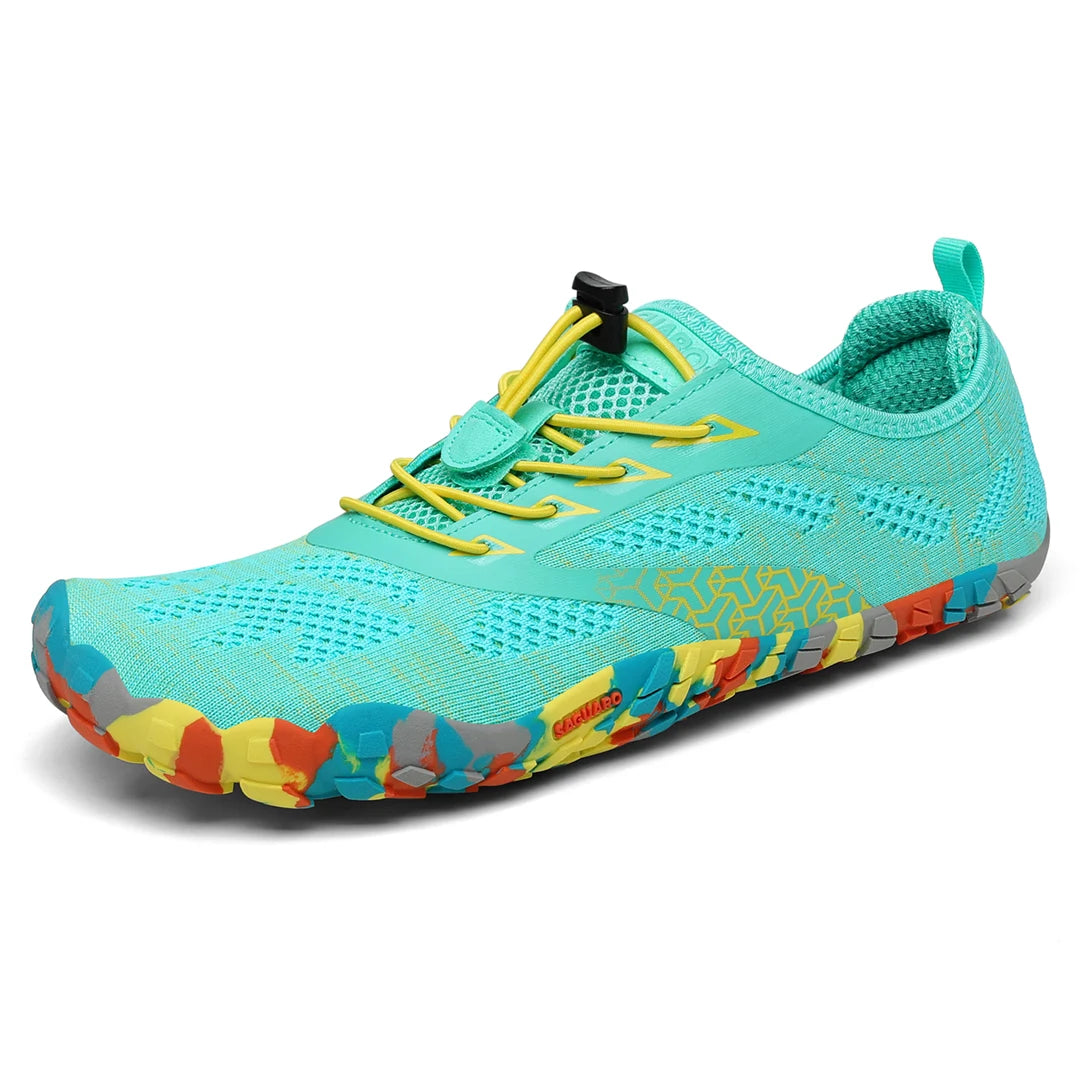 Saguaro Smart II turquesa outlet vista principal — zapatilla barefoot deportiva turquesa Chile