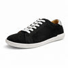 MOKA cuero negro blanco — zapato barefoot artesanal vista principal suela fondo blanco Chile