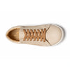 MOKA trama cuero mujer vista superior — zapato barefoot artesanal horma ancha Chile