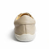 MOKA trama cuero mujer vista trasera — zapato barefoot artesanal zero drop Chile