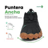 Zapatillas Saguaro Vitality III caqui vista frontal mostrando puntera ancha barefoot.