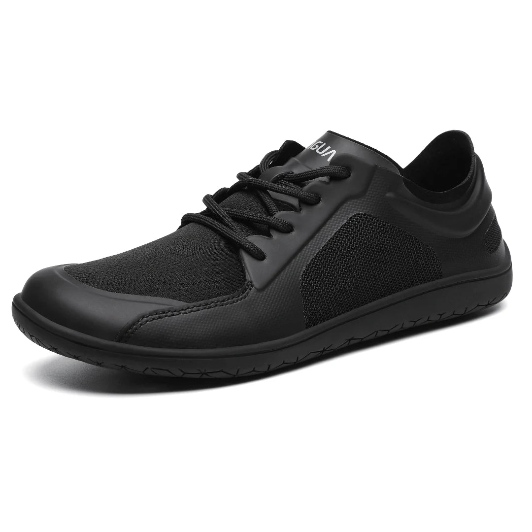 Zapatilla minimalista Wish II negra, zero drop y puntera ancha.