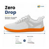 Zapatos de horma ancha para hombre ZZFABER Comfy I grises, zapatillas casuales con puntera amplia y suela plana elástica en Chile.