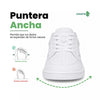 Zapatillas anchas mujer blancas horma anatomica — calzado barefoot Saguaro Wonderland Chile