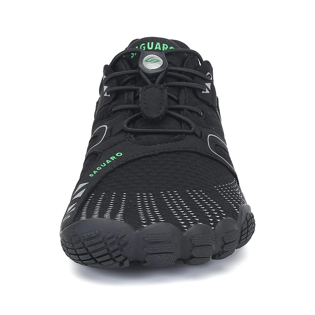 Zapatillas para gym con horma ancha y puntera reforzada de cinco dedos para máxima propiocepción.