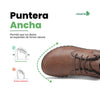 Vista superior de zapatillas barefoot Saguaro Noble IV de cuero, diseñadas para pies con empeine alto y horma anatómica en Chile.