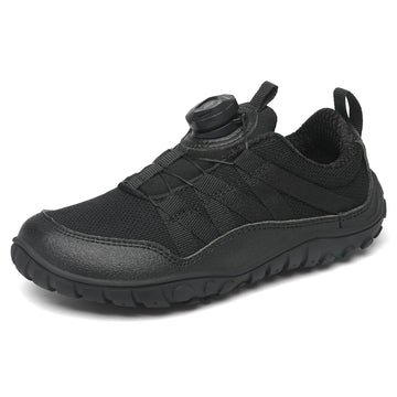 Zapatillas barefoot escolares negras Saguaro — calzado infantil respetuoso para colegio Chile