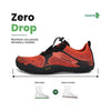 Zapatillas barefoot Saguaro Kids Fast I naranjas vista lateral