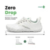 Zapatillas barefoot blancas vista lateral externa