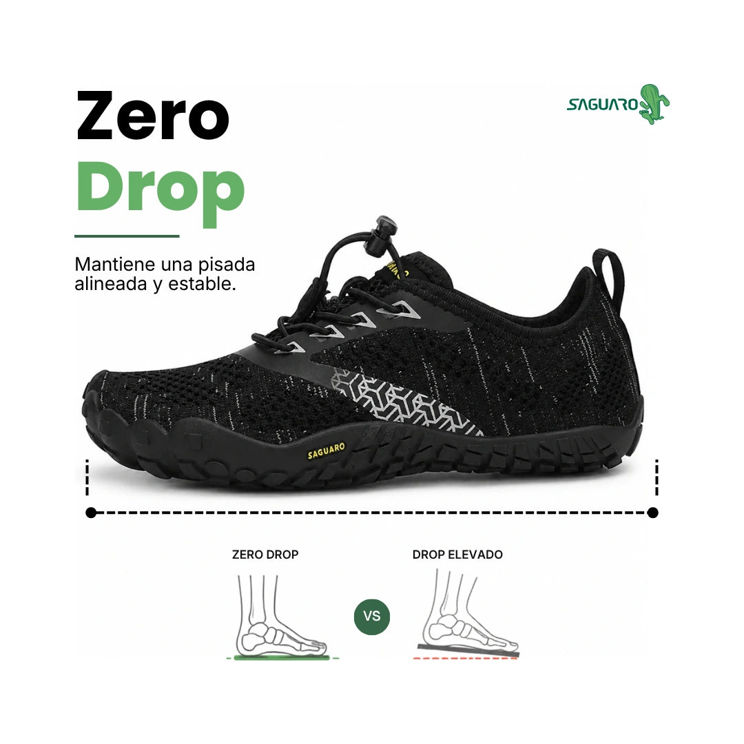 Zapatillas barefoot Saguaro Kids Smart I negras vista lateral interna