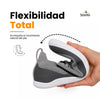 Zapatilla ergonómica Sowilo Kenaz gris de textil técnico, calzado vegano transpirable con suela flexible para el cuidado del empeine en Chile.