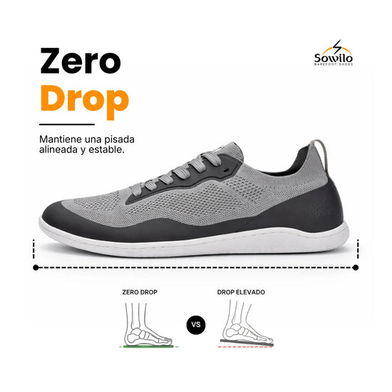 Sowilo Kenaz gris ergonomica gym — zapatilla barefoot gris ergonomica para crossfit Chile