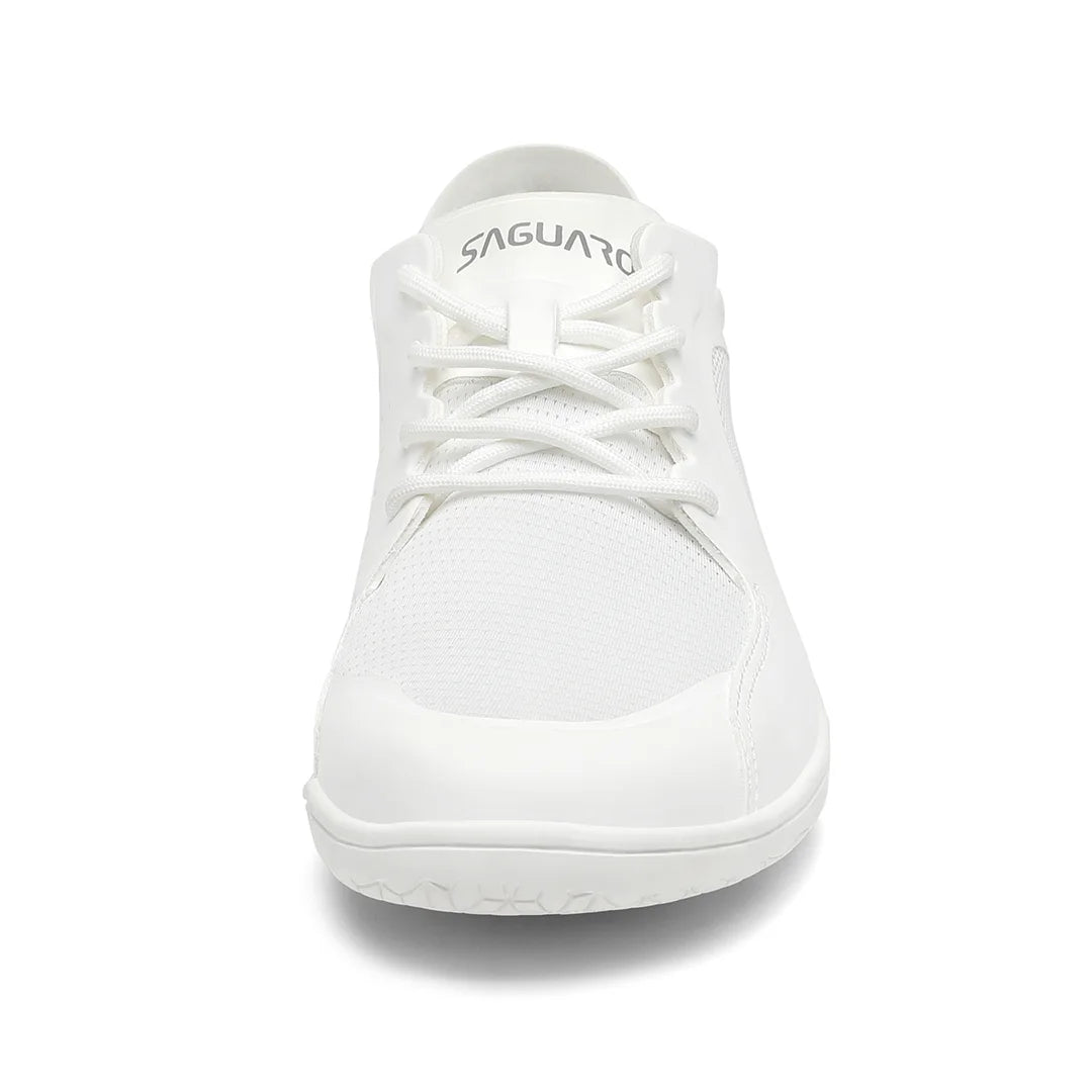 Zapatillas blancas de horma ancha Saguaro Wish II, espacio extra para los dedos que previene juanetes y deformaciones.