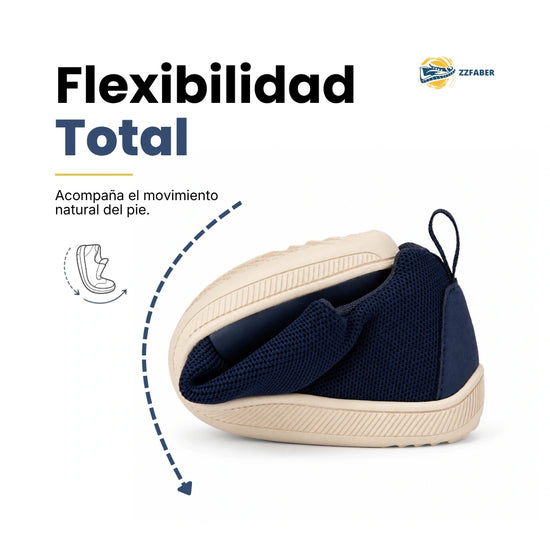 Zapatos bebé ergonómicos con capacidad de flexión total para un movimiento natural.