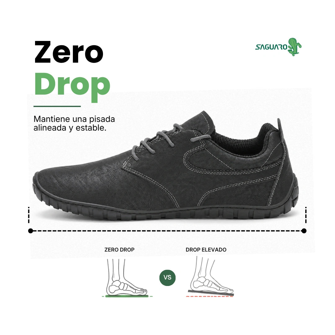 Suela con drop cero y antideslizante de zapatos ergonómicos para adulto Saguaro Noble IV, disponible en tienda física en Chile.