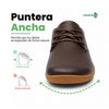 Zapato de horma ancha Saguaro Dream III café, calzado respetuoso que permite la alineación natural de los dedos del pie.