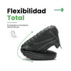 Zapatos minimalistas de vestir negros Saguaro Noble IV con suela flexible, calzado ergonómico elegante para oficina en Santiago.