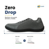 Zapatilla minimalista ZZfaber Bamba I gris, vista lateral.