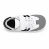 Zapatilla minimalista infantil ZZfaber Kids Niza I blanco con negro vista desde arriba.