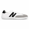 Zapatilla barefoot ZZfaber Niza I blanco con negro vista lateral.