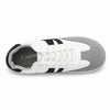 Zapatilla barefoot ZZfaber Niza I blanco con negro vista desde arriba.